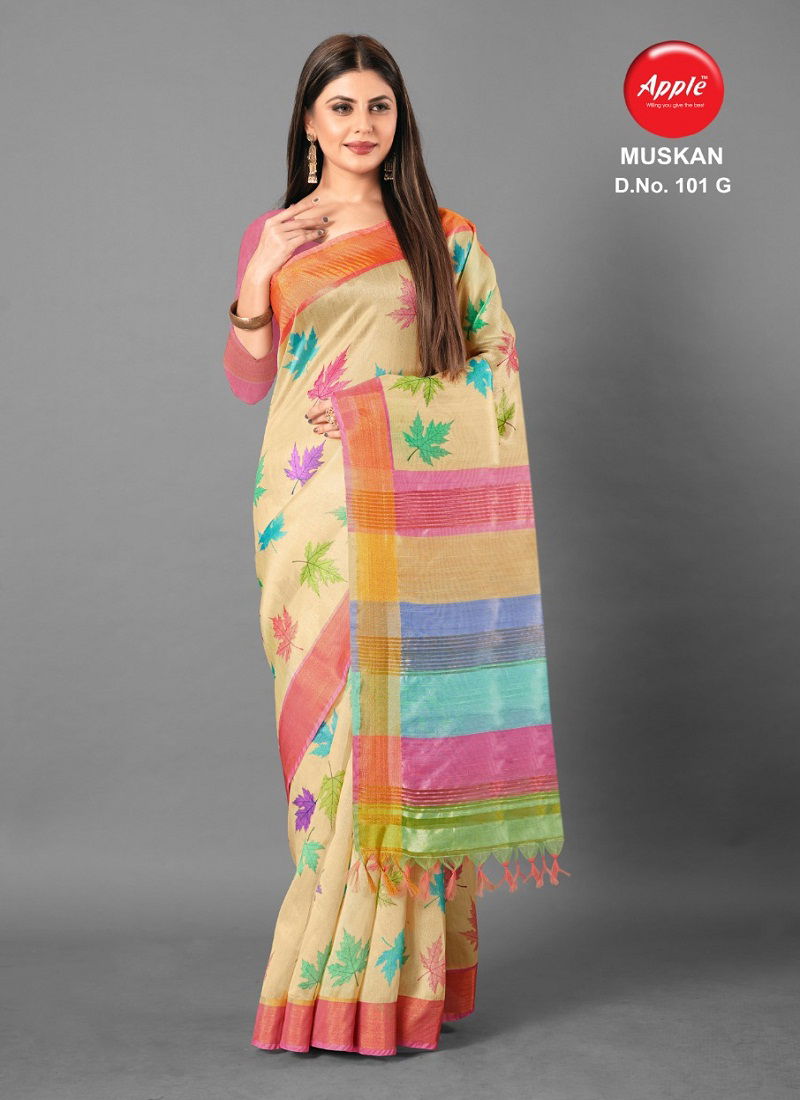 Apple Muskan 101 Vol 2 Letest Fancy Designer Ethnic Wear Silk Saree Collection